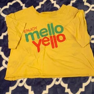 mello yello yellow crop top